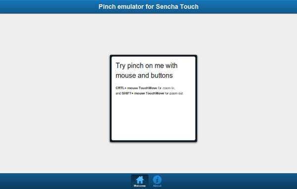 Pinch emulator plugin for Sencha Touch